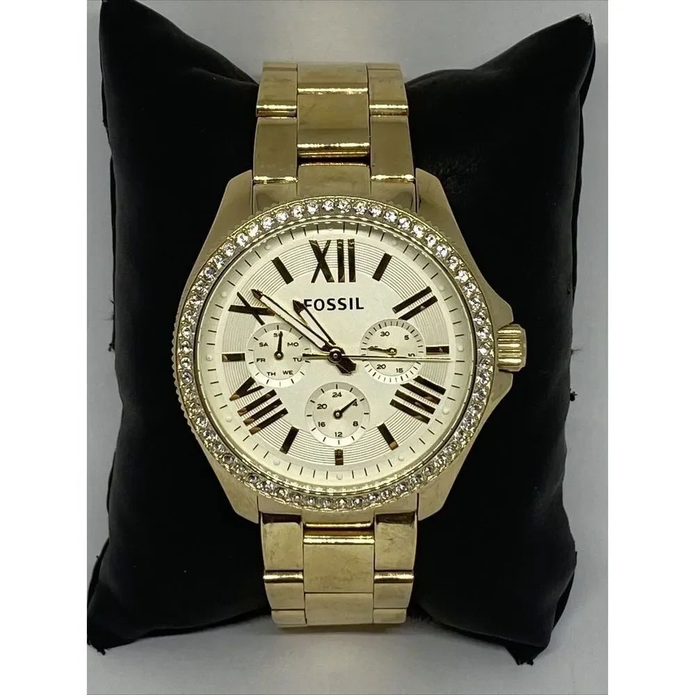 Fossil Cecile AM4482 Women's Gold Stainless Steel Analog Dial Quartz Watch WO672